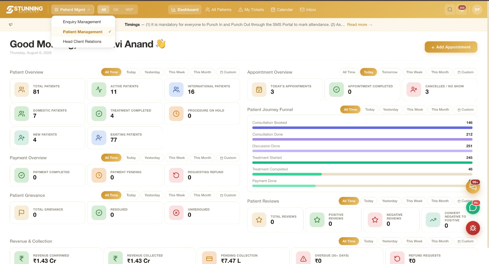 CRM Lead Management System screenshot